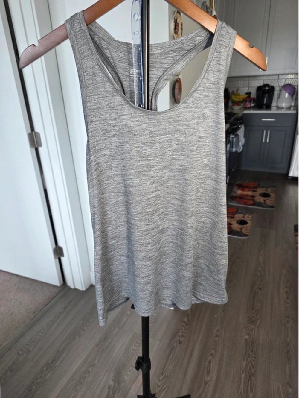 Jockey Women's Gray Racerback Tank Top Size Small